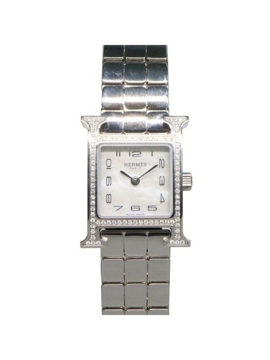 Hermes H Watch Mini 21 mm SS Ashie Bracelet White main image 10